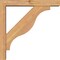Ekena Millwork Funston Block Smooth Bracket w/ Offset Brace, Western Red Cedar, 3 1/2"W x 16"D x 16"H BKT0402X16X16FST05SWR - alternate 2